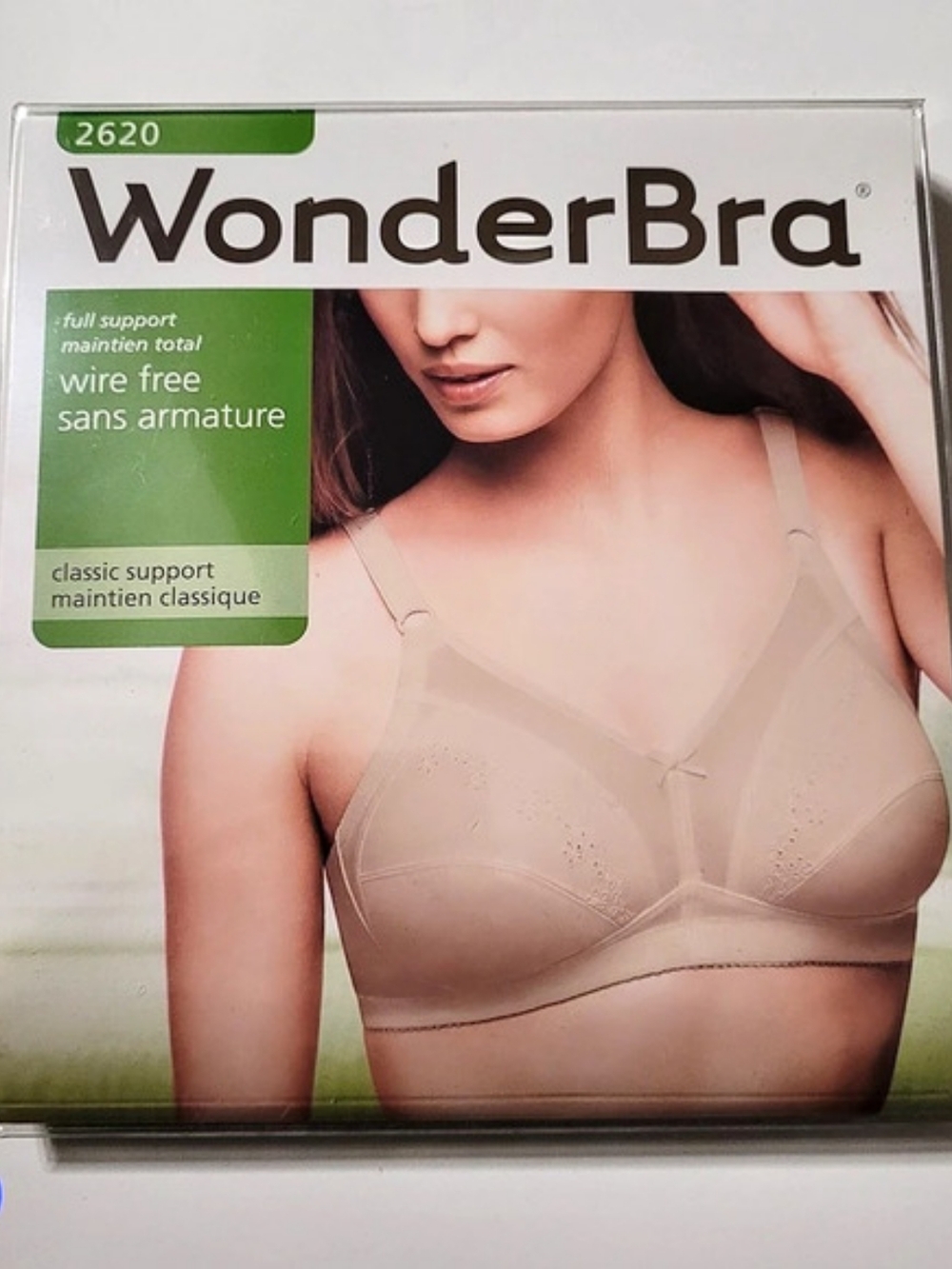 WonderBra Classic Support Wireless Bra - Beige/Skintone M-Frame 2620 Sz:34D